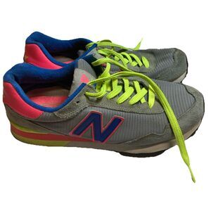 Womens 9 B New Balance 515 Sneakers Shoes Gray Pink Neon Green Grey WL515GP